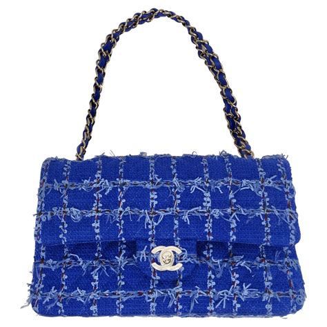 chanel blue tweed bag|chanel tweed bag 2020.